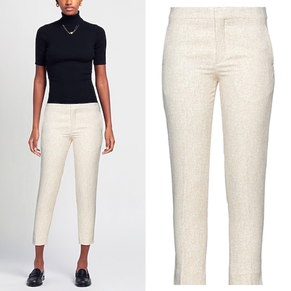 CHLOÉ Casual pants Sandy Khaki Trousers Straight Leg Crop Length size 36